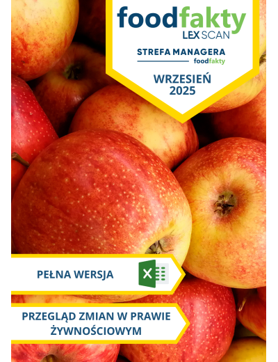 Pełna wersja: Przegląd zmian w przepisach prawa żywnościowego - wrzesień 2025