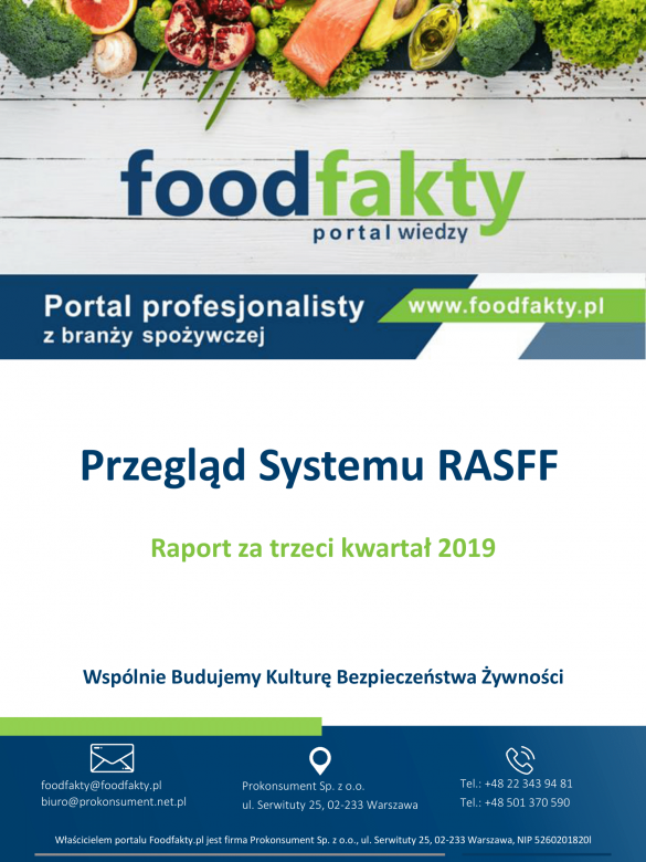 Przegląd systemu RASFF - III kwartał 2019