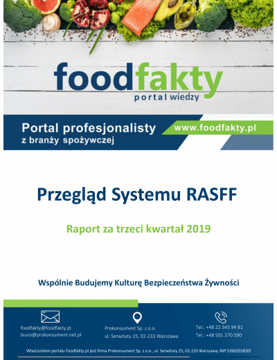 Przegląd systemu RASFF - III kwartał 2019