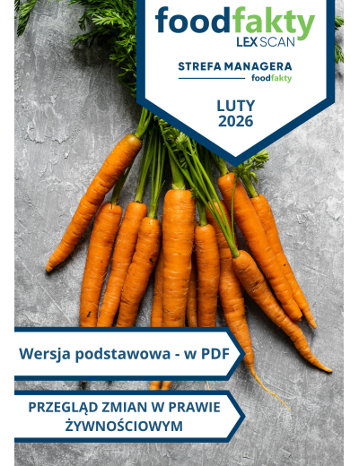 Przegląd zmian w przepisach prawa żywnościowego - luty 2026