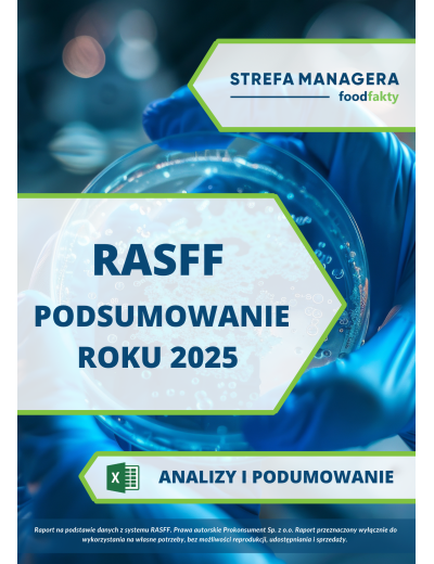 PRODUKTY NOTYFIKOWANE, ZAGROŻENIA, KRAJE POCHODZENIA - ANALIZY NOTYFIKACJI RASFF ZA ROK 2025 - RAPORT FOODFAKTY RISK - EXCEL