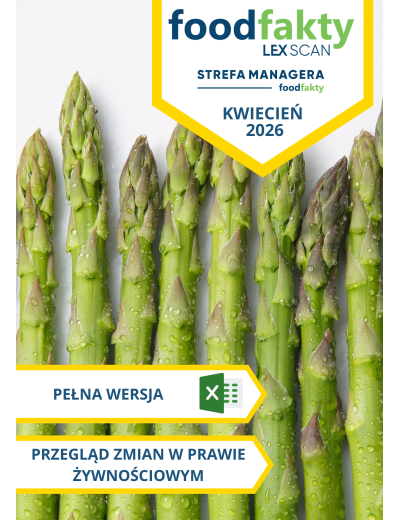 Pełna wersja: Przegląd zmian w przepisach prawa żywnościowego - kwiecień 2026